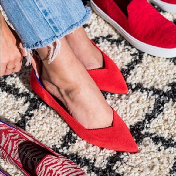 Rothy's Shoes - Rothy’s Chili Red Pointed Ballet Flats Size 7